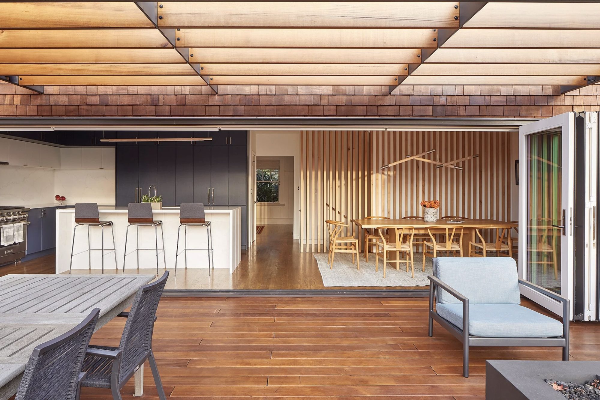Cedarwood indoor-outdoor great room