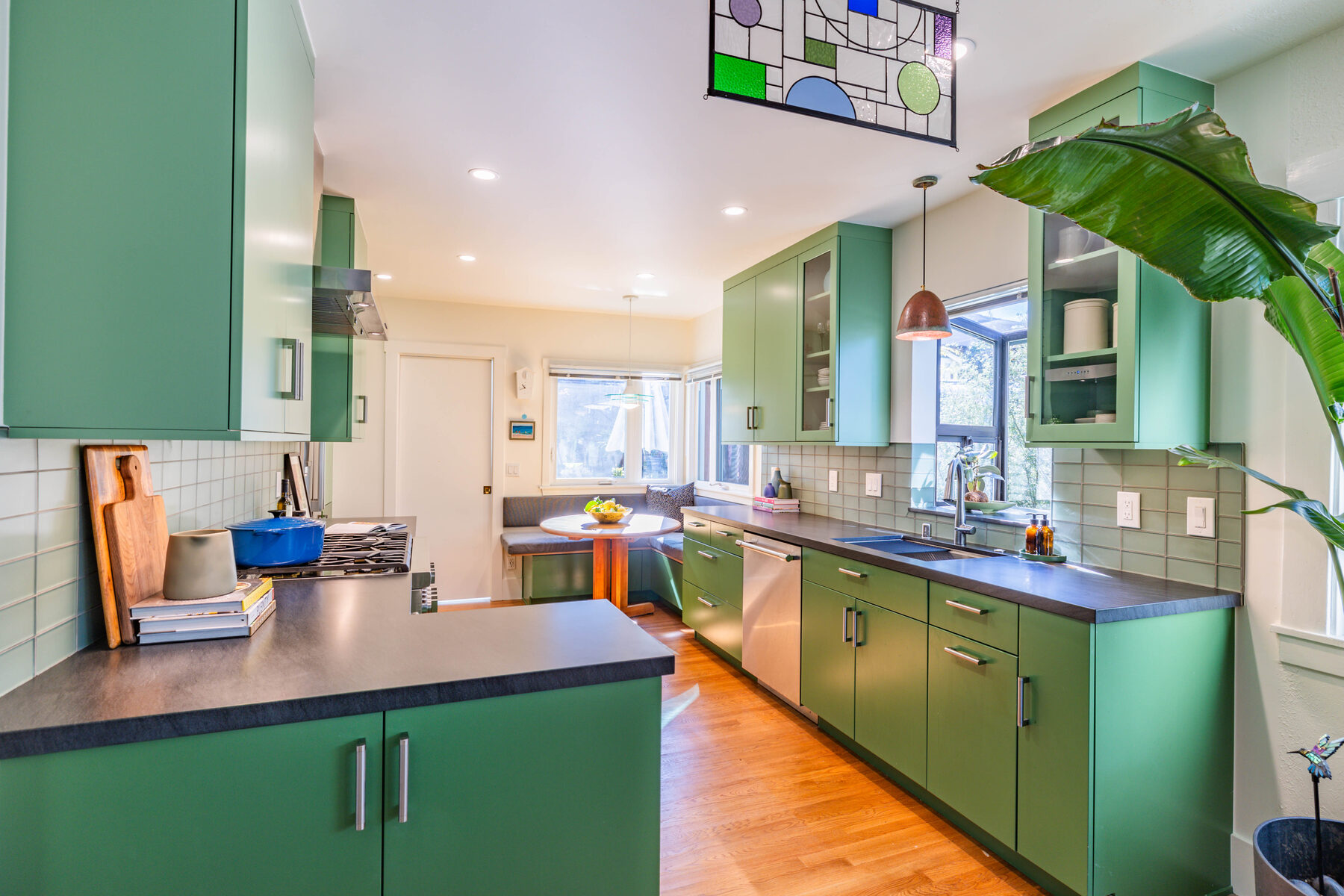 Curtis Street green kitchen